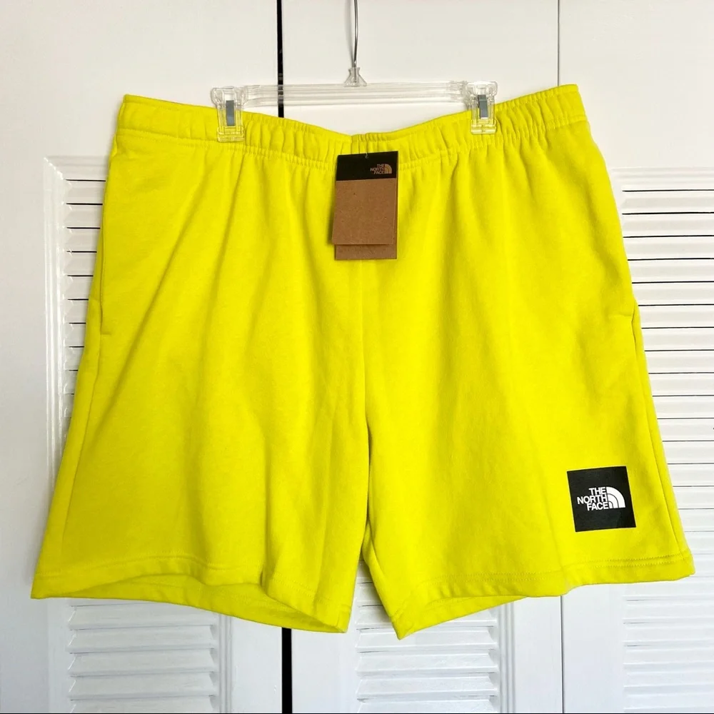 North Face Sweat Shorts Neon Yellow NWT Men’s Casual Loungewear